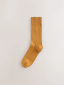 Orange/vert/bleu - Lot de 8 - Chaussettes fraîches brodées durables