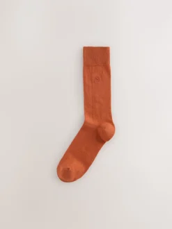 Orange/vert/bleu - Lot de 8 - Chaussettes fraîches brodées durables