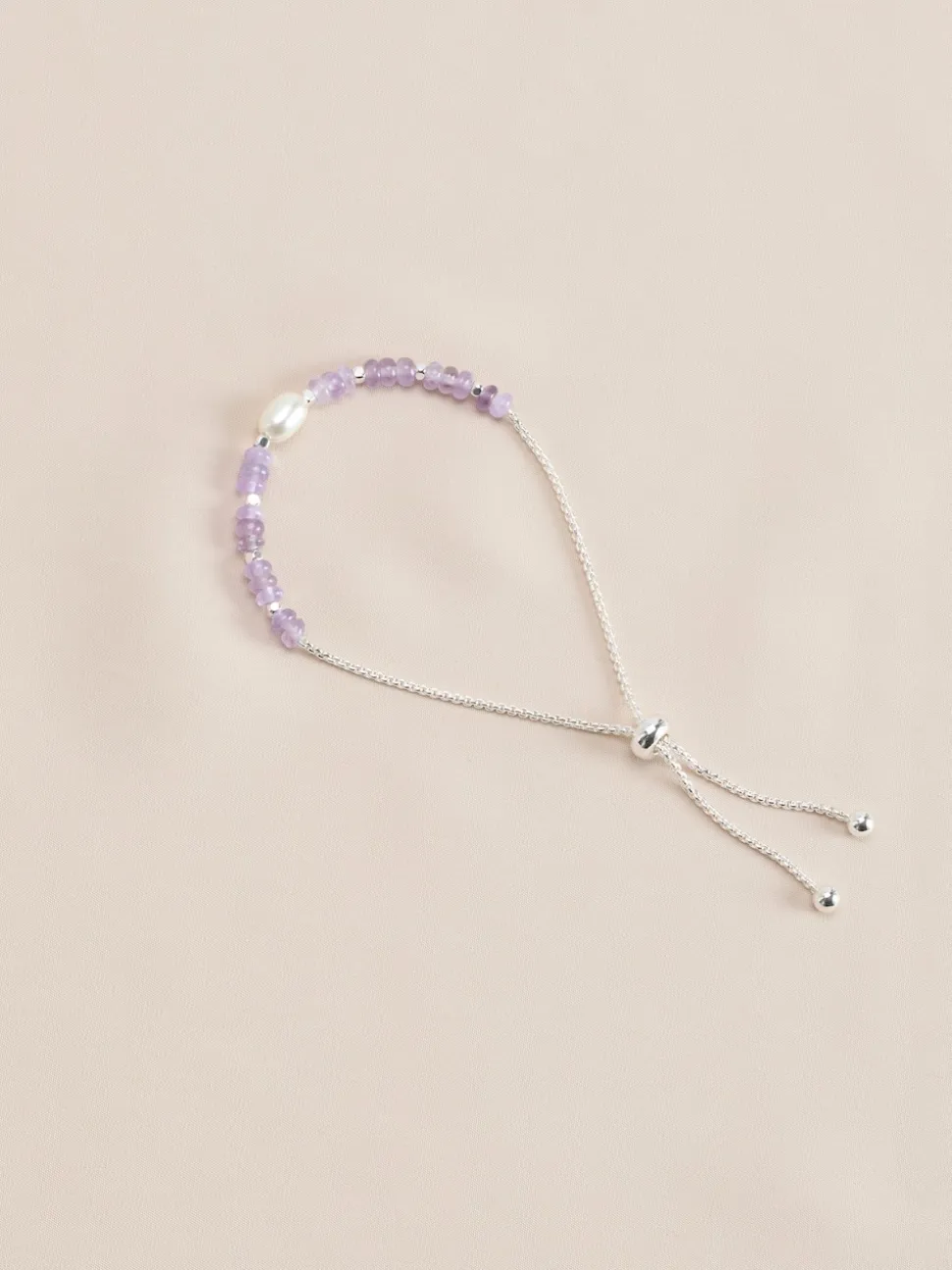 Or/Argent - Bracelet semi-précieux Pierre Pully