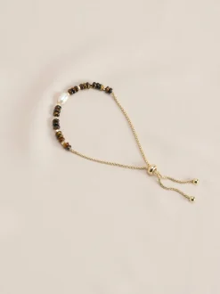 Or/Argent - Bracelet semi-précieux Pierre Pully