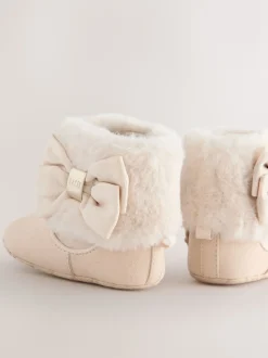 os - Baker by Ted Baker Bébé Filles Faux Fur Trim Padders Bottes