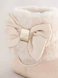 os - Baker by Ted Baker Bébé Filles Faux Fur Trim Padders Bottes
