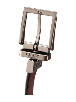 OSPREY LONDON The Crawford 3.5cm Ceinture en cuir réversible