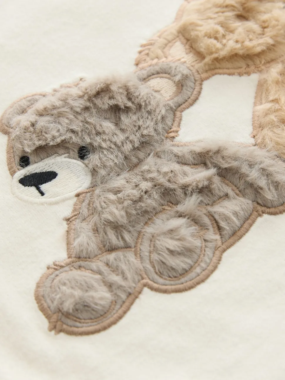 Ours Aspen écru/marron - Ensemble pyjama sweat-shirt avec bas tissé (9mois10ans)