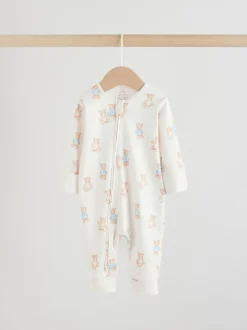 Ours bleu - Combinaisons de nuit à fermeture éclair pour bébés 3 Pack (0mths-3yrs)