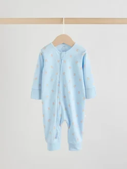 Ours bleu - Combinaisons de nuit à fermeture éclair pour bébés 3 Pack (0mths-3yrs)