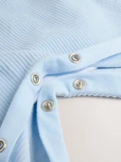 Ours bleu - Ensemble salopette et body en velours côtelé (0mois-2ans)