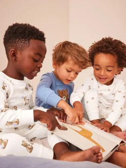 Ours bleu clair - Lot de 3 pyjamas Snuggle (9mois-6ans)