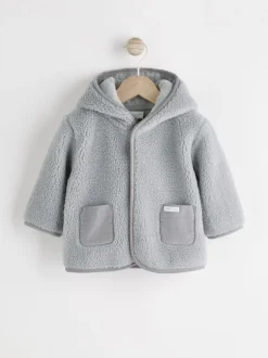 Ours gris - Cosy Borg Veste Bébé en laine polaire