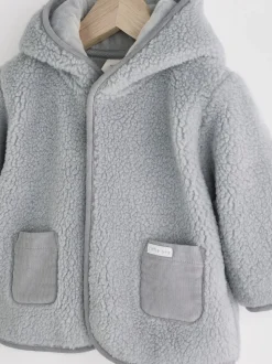 Ours gris - Cosy Borg Veste Bébé en laine polaire