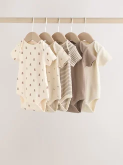 ours marron - Bodys pour bébés Manches courtes 5 Pack