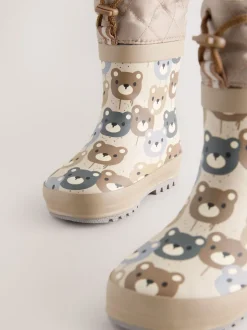 ours marron - Bottes en caoutchouc thermique Thinsulate™ avec extrémité doublée