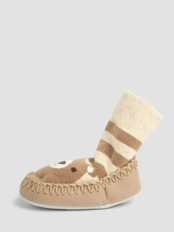 ours marron - Chaussettes mocassins JoJo Maman Bébé