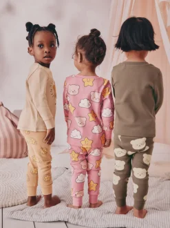 Ours marron/étoile - Lot de 3 pyjamas Snuggle (9mois-9ans)