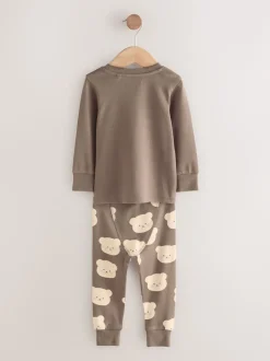 Ours marron/étoile - Lot de 3 pyjamas Snuggle (9mois-9ans)
