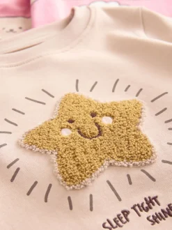 Ours marron/étoile - Lot de 3 pyjamas Snuggle (9mois-9ans)