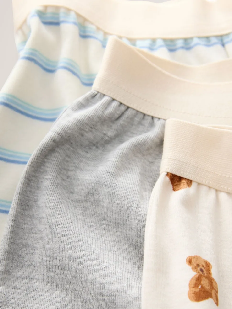 Ours rayé Bleu/Neutre - Lot de 3Joggings pyjama (3-16ans)