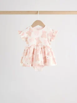 Ours rose brodé - Barboteuse Jersey Baby 3 Pack