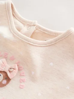 Ours rose brodé - Barboteuse Jersey Baby 3 Pack