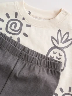 Palmier monochrome - Ensemble 6 Pieces Haut & Leggings BÉBÉ (0mois-3ans)