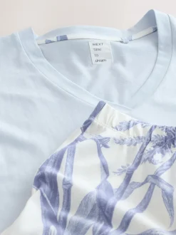 Palmier violet lilas - Pyjama à manches courtes