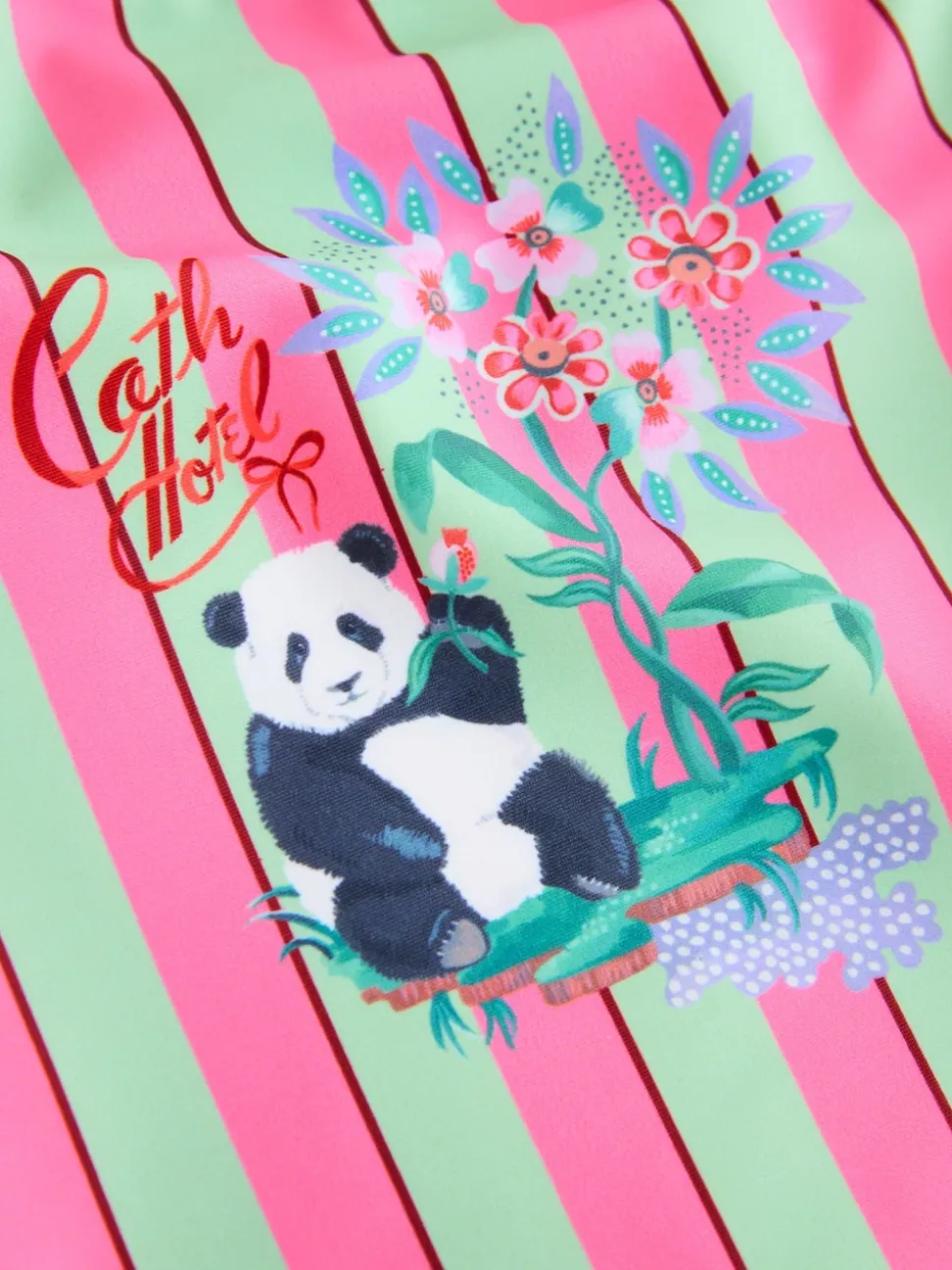 Panda à rayures rose et vert - Maillot de bain à volants Cath Kidston (3mois à7ans)