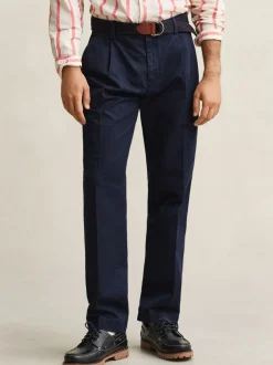 Pantalon chino GANT décontracté en sergé plissé