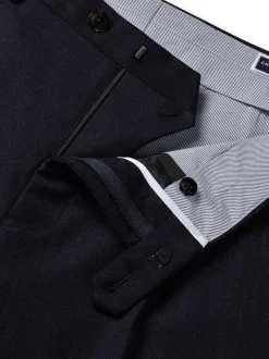 Pantalons plissés extensibles Charles Tyrwhitt en laine