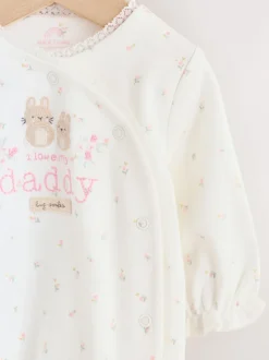 Papa Blanc écru - Combinaison de nuit BÉBÉ famille (0-2ans)