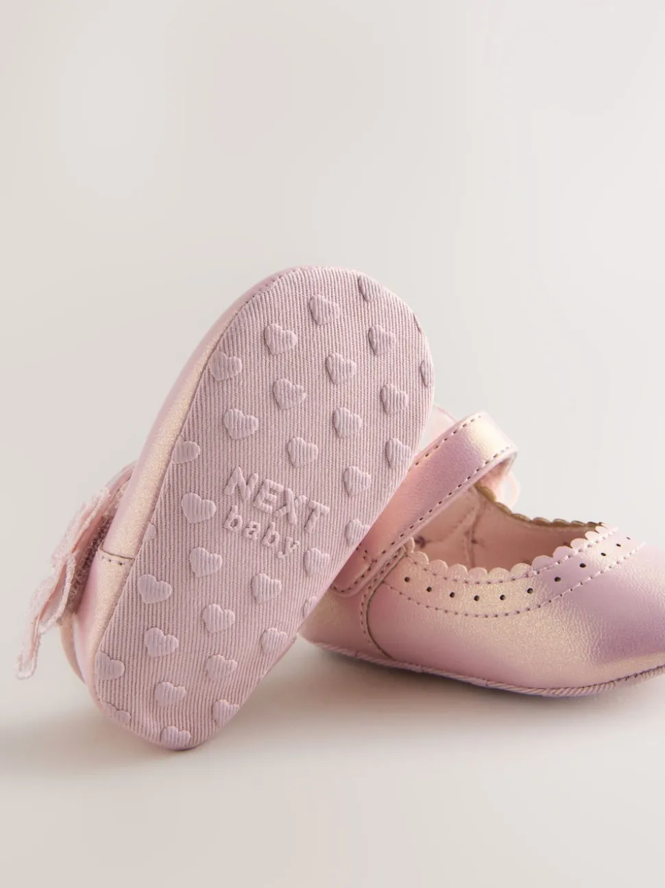 papillon Rose scintillant - Chaussures Mary Jane pour bébé (0-18mths)