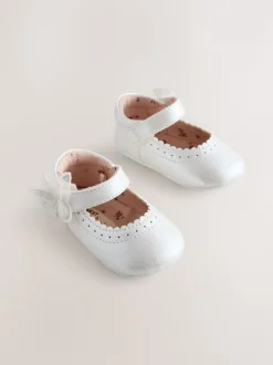 papillon scintillant Blanc - Chaussures Mary Jane pour bébé (0-18mths)