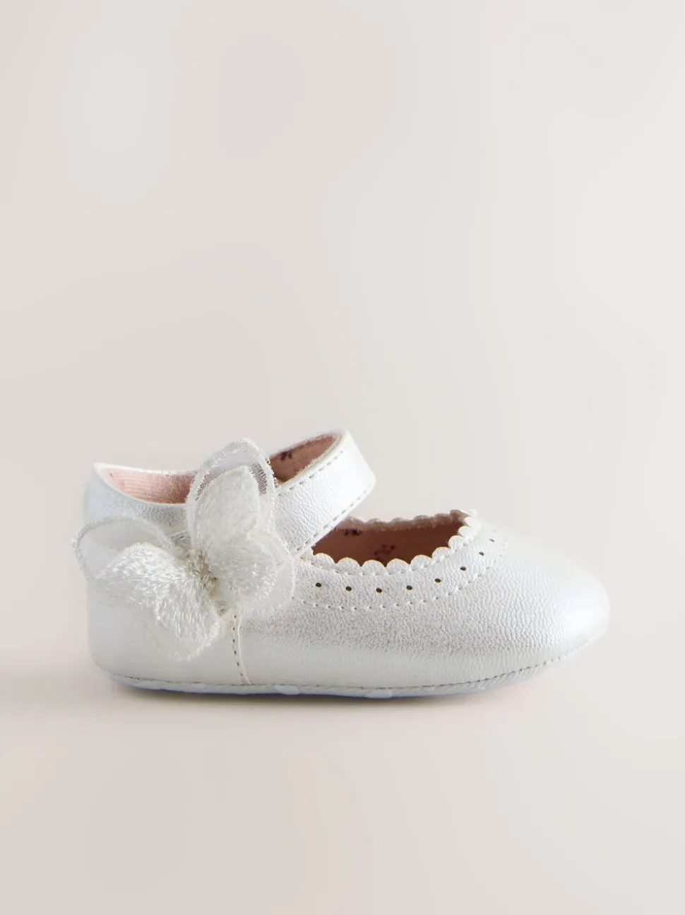 papillon scintillant Blanc - Chaussures Mary Jane pour bébé (0-18mths)