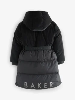 Parka Baker by Ted Baker longue imperméable à ceinture noire rembourrée