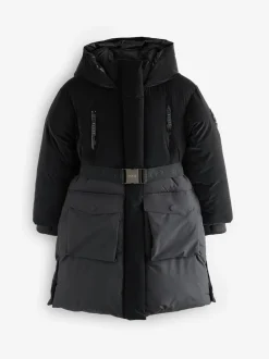 Parka Baker by Ted Baker longue imperméable à ceinture noire rembourrée
