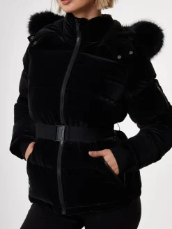 Parka Threadbare brillante ceinturée Veste