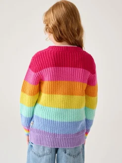 Pastel à rayures arc-en-ciel - Little Bird by Jools Oliver pull color block en maille