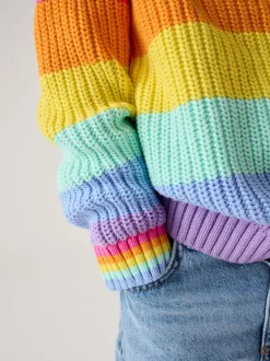 Pastel à rayures arc-en-ciel - Little Bird by Jools Oliver pull color block en maille