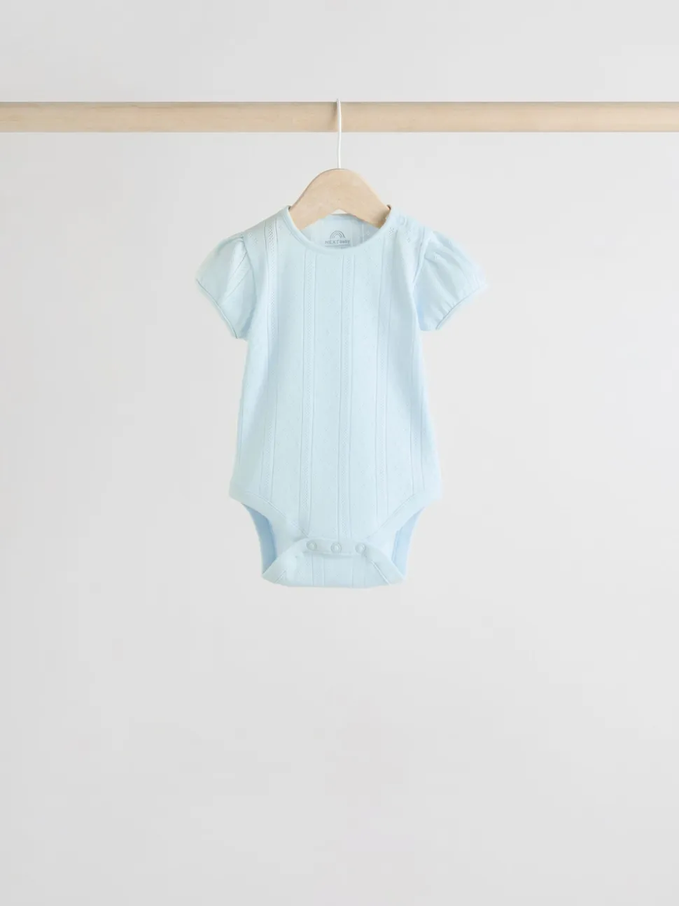Pastels - Lot de 5 bodys pointelle à manches courtes pour bébé