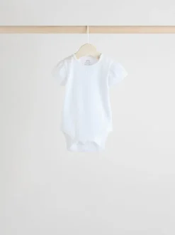 Pastels - Lot de 5 bodys pointelle à manches courtes pour bébé