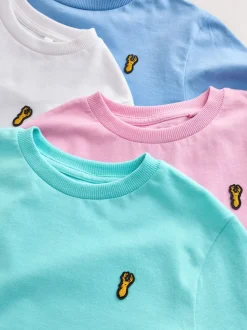 Pastels - T-shirt brodé Manches courtes Stag 4 Pack (3-16ans)