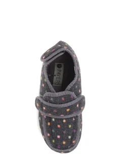 Pavers Gris Chaussons complète à fermeture tactile