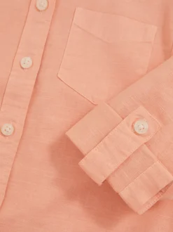 pêche - Chemise à poignets roulés en lin Reiss Leora