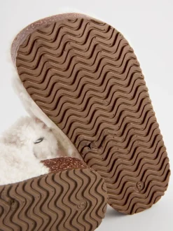 Peau de mouton neutre - Chaussons à deux lanières Corkbed
