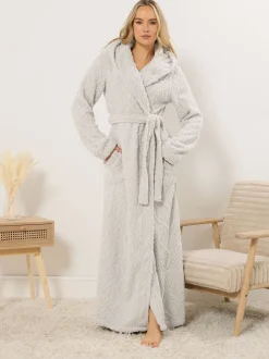 Peignoir Long Tall Sally Torsade Maxi à capuche