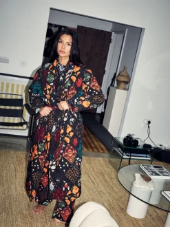 Peignoir matelassé Never Fully Dressed avec doublure en fausse fourrure