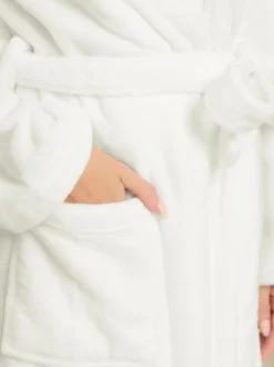 Peignoir M&Co en coton au toucher châle