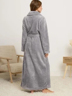 Peignoir M&Co en nid d’abeille châle