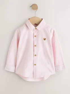 Personnage à Rayure Rose - Chemise Oxford à manches longues (3mths-7yrs)
