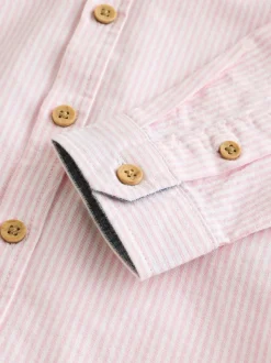 Personnage à Rayure Rose - Chemise Oxford à manches longues (3mths-7yrs)