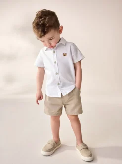 Personnage blanc - Chemise Oxford à manches longues (3mths-7yrs)